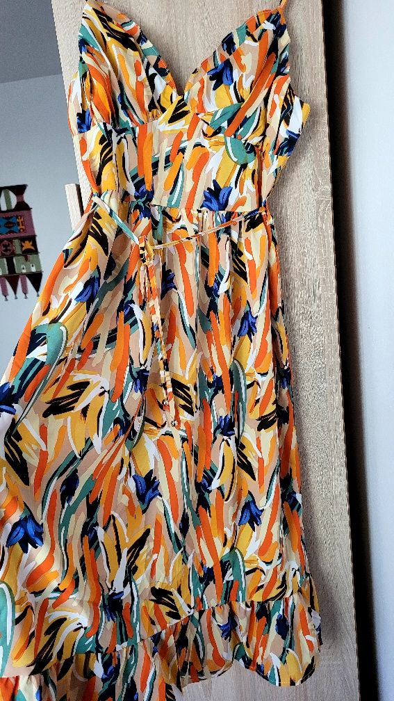 Rochie imprimeu colorat L
