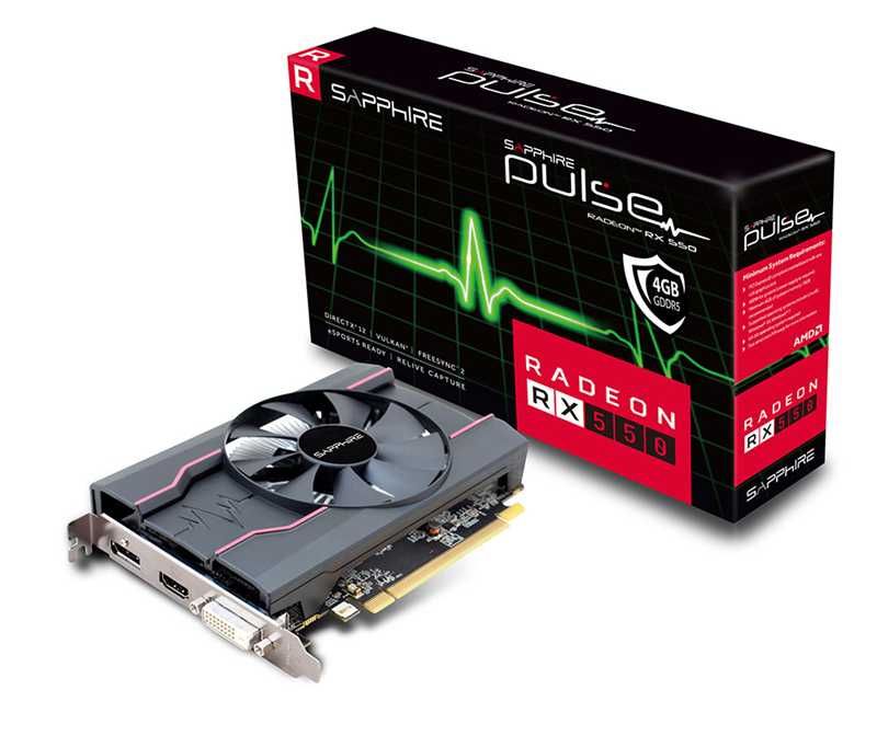 Placă SAPPHIRE pulse radeon rx 550 - 4gb gddr5 si doua bonusuri retro