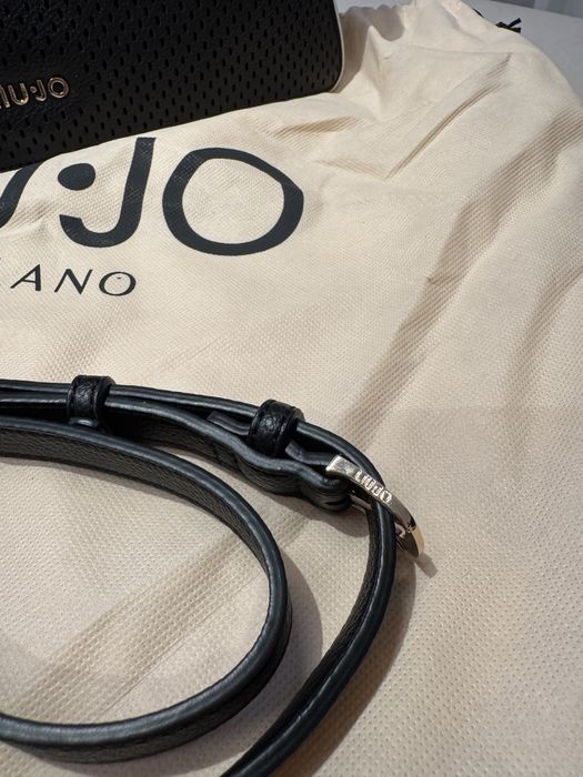 Кожена черна чанта Liu Jo