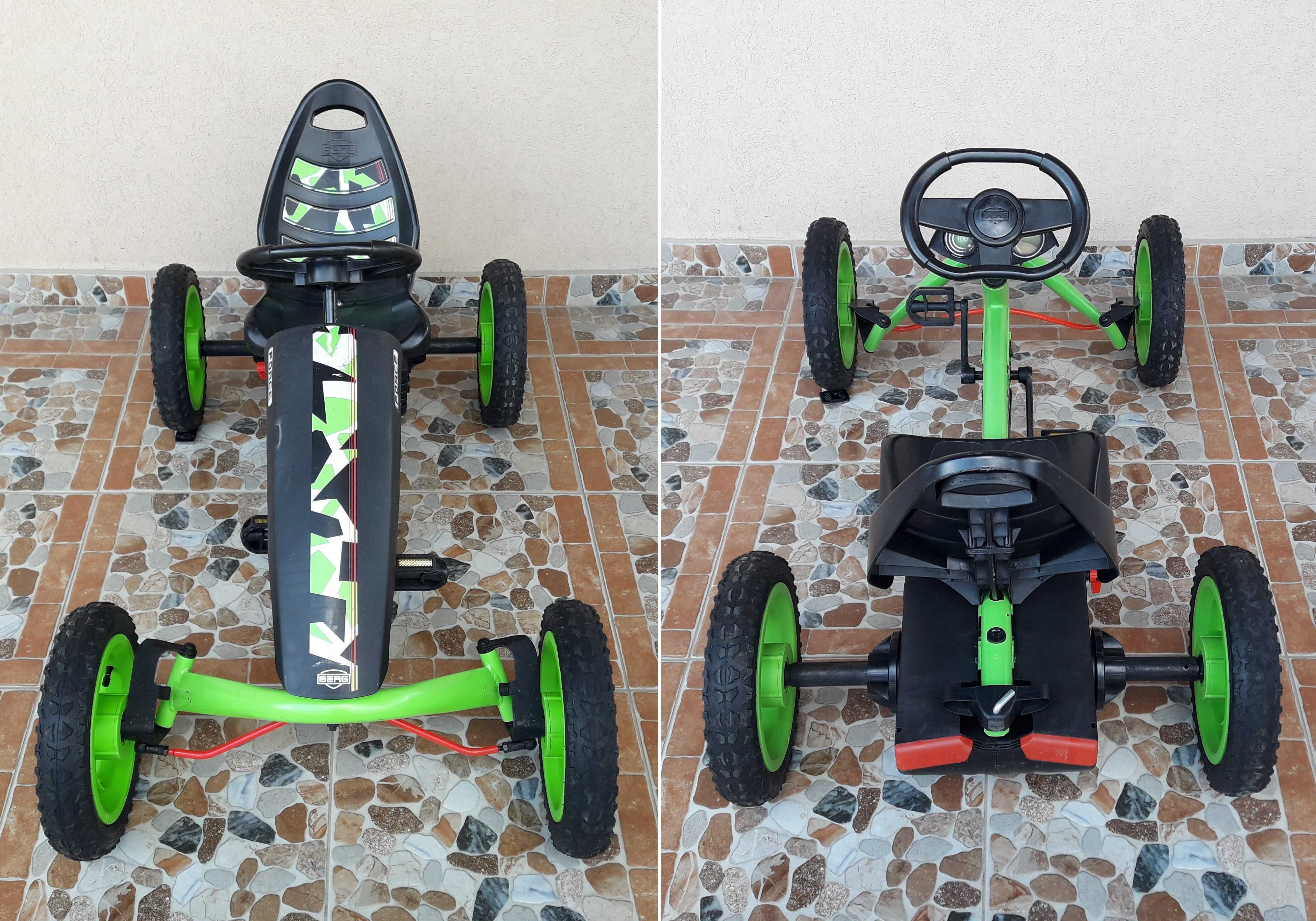 Cart (kart) cu pedale pentru copii BERG Rally Force - verde