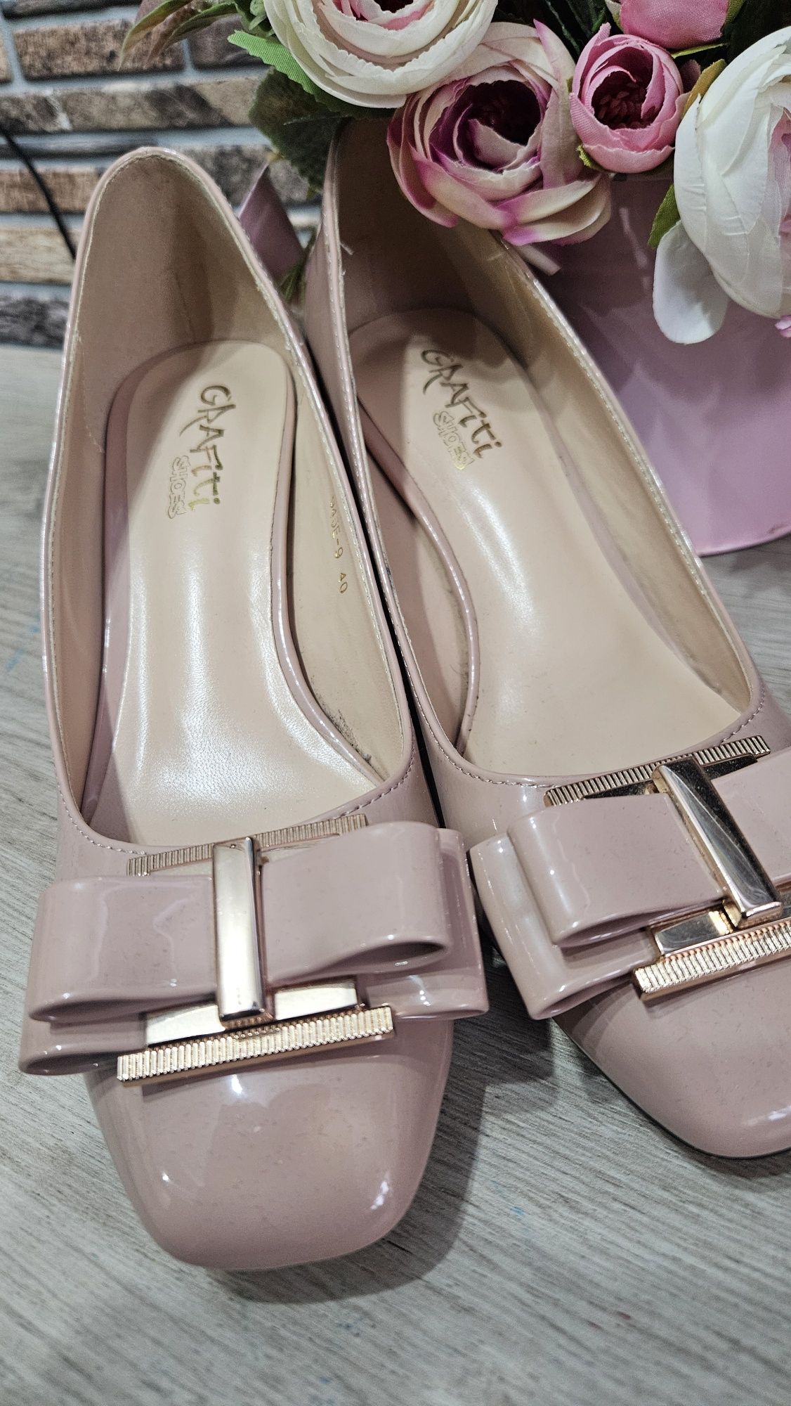 Обувки на ток, nude, 6 см, beige