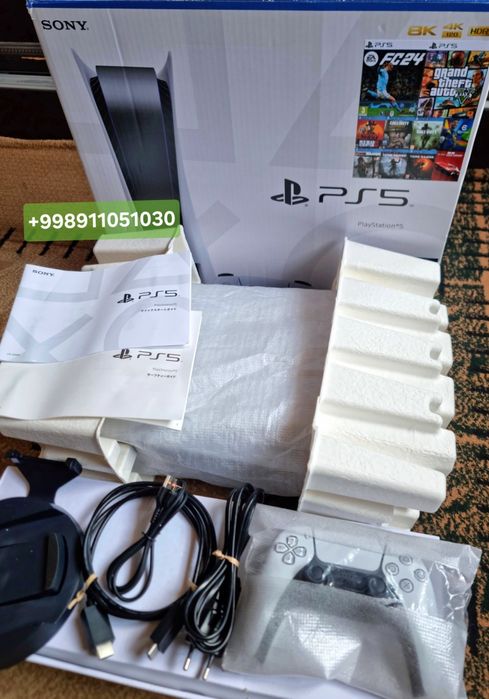 PlayStation 5 CD 4kUltraHD 120ghz  825SSD 3-reviziya Full komlekt