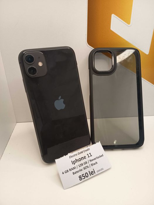 Iphone 11 128GB Black/Neverlocked/Baterie:82% ID9135