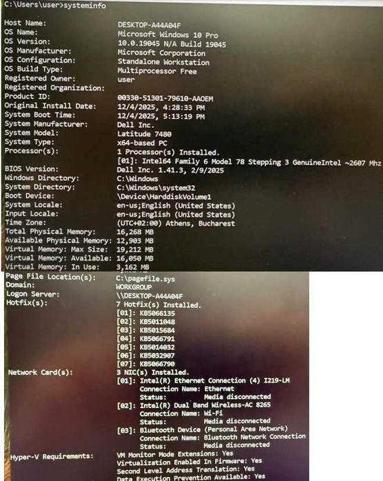 Laptop DELL Latitude7480, 14", i7-6600U CPU 2.60GHz, 16GB, intel HD520