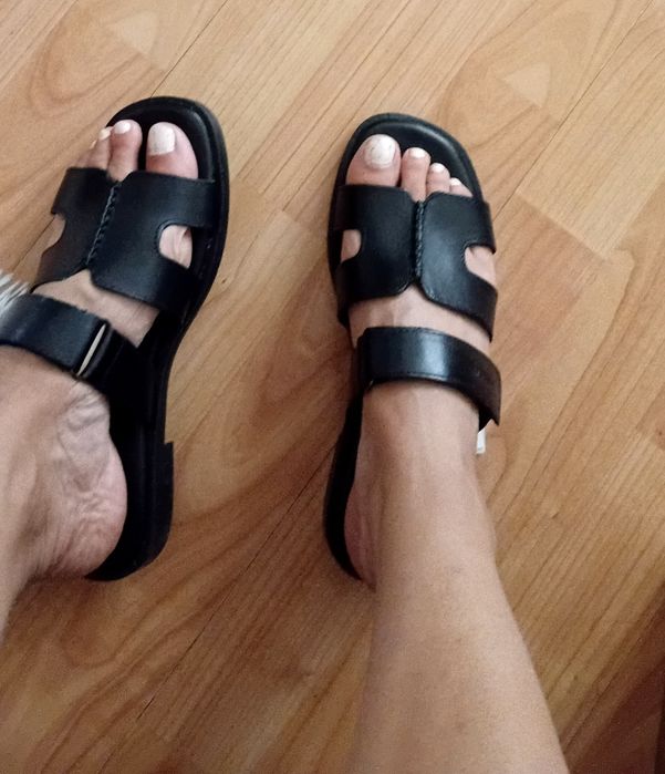Papuci din piele naturala lasocki