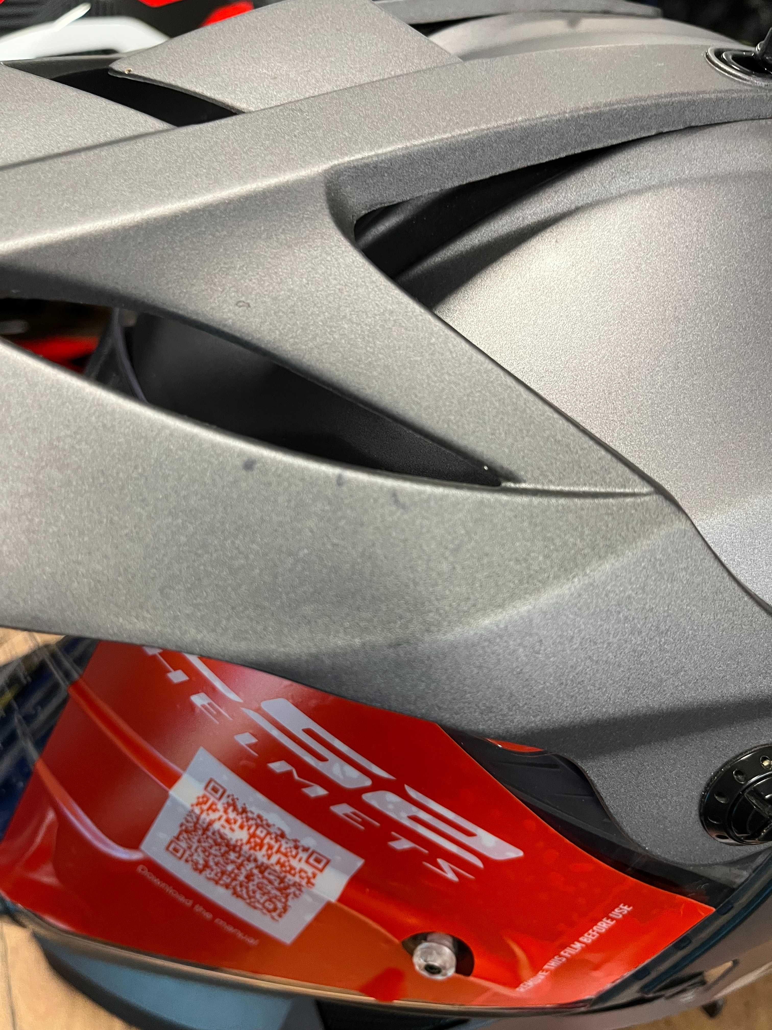 Ендуро Каска LS2 MX436 Pioneer Evo 2 TITANIUM , M 57-58 ,очила,козирка