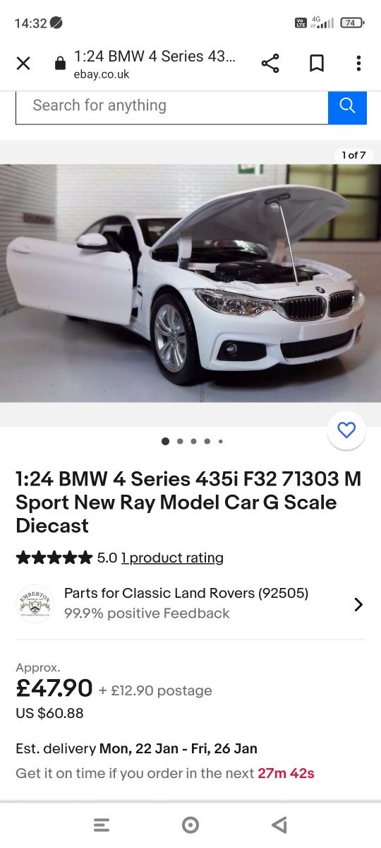 Machetă Bmw 435i , nouă în cutie.