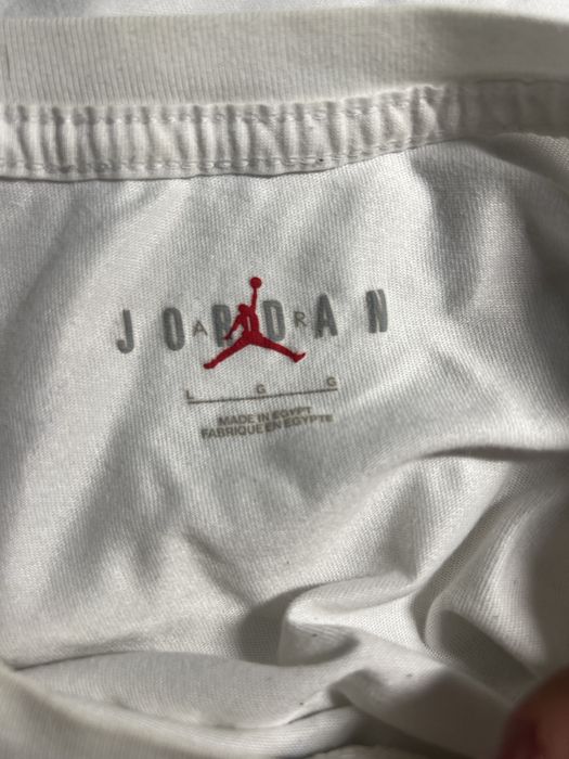 Tricou Jordan logo alb