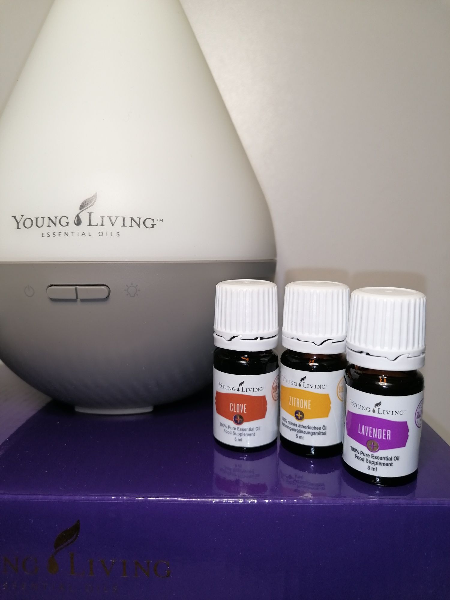 Set Diffuser Dewdrop  + 5 uleiuri esentiale la 5ml Young Living