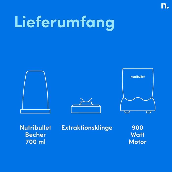 Блендер Nutribullet Pro 900W, Базов Пакет