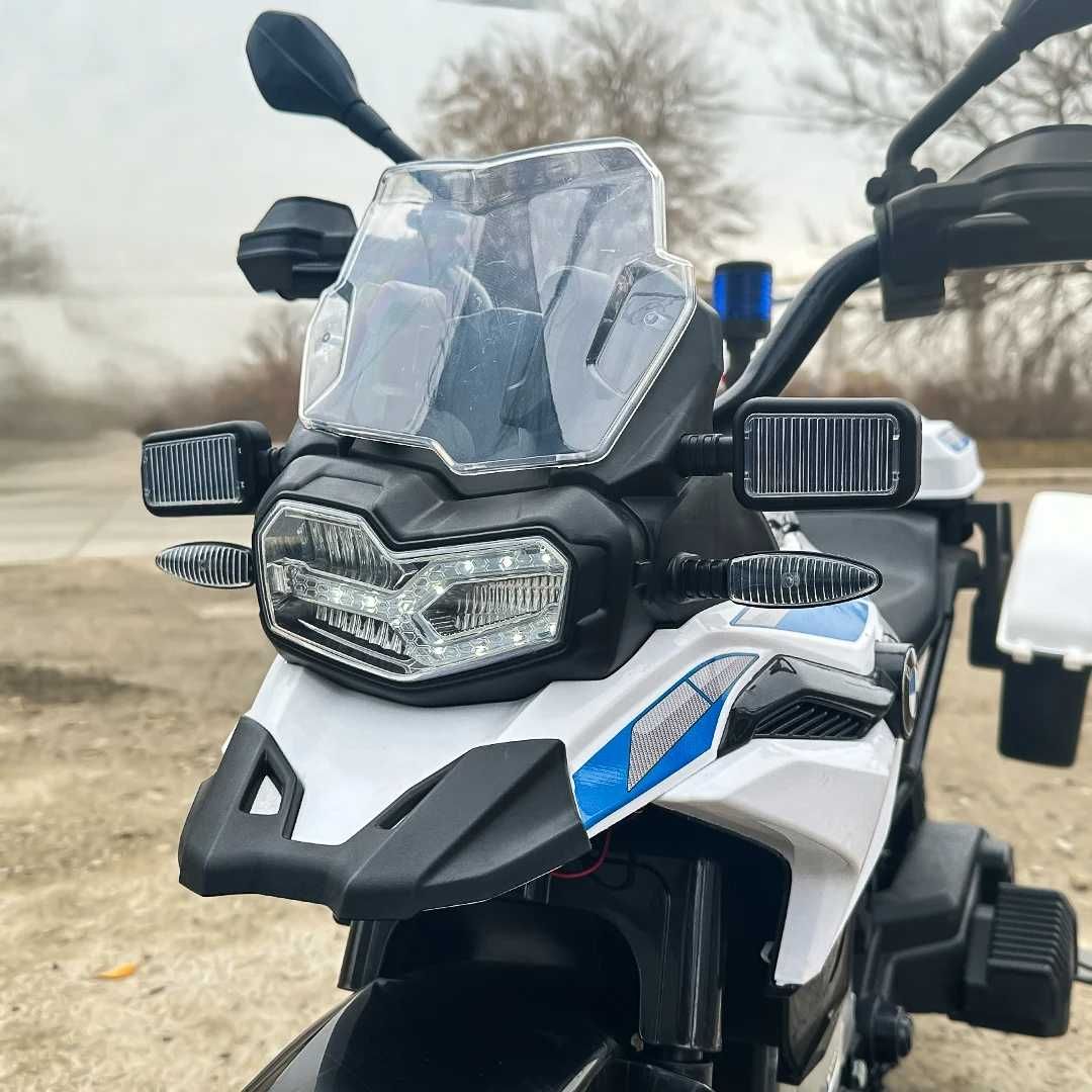 Motocicleta electrica copii 3-8 ani politie BMW F850 Roti ajutatoare