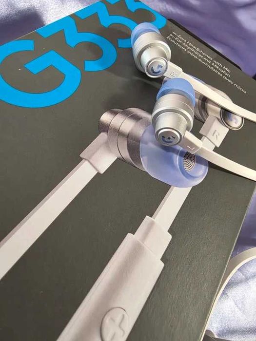Logitech G333 Wired Earbuds Lavender White