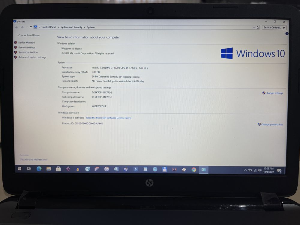 Hp intel core i 3  6 Gb  1000Gb