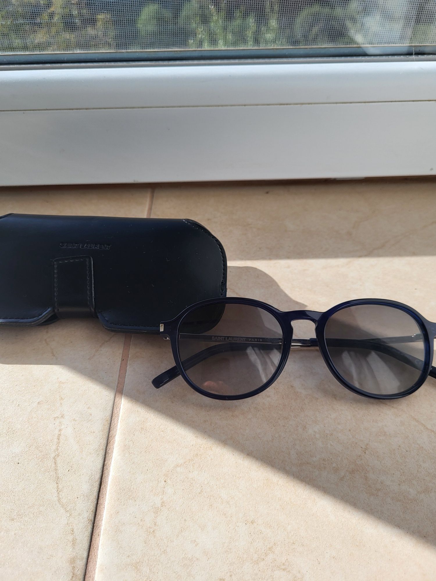 Слънчеви очила Saint Laurent SL 113/F 004 Blue Silver