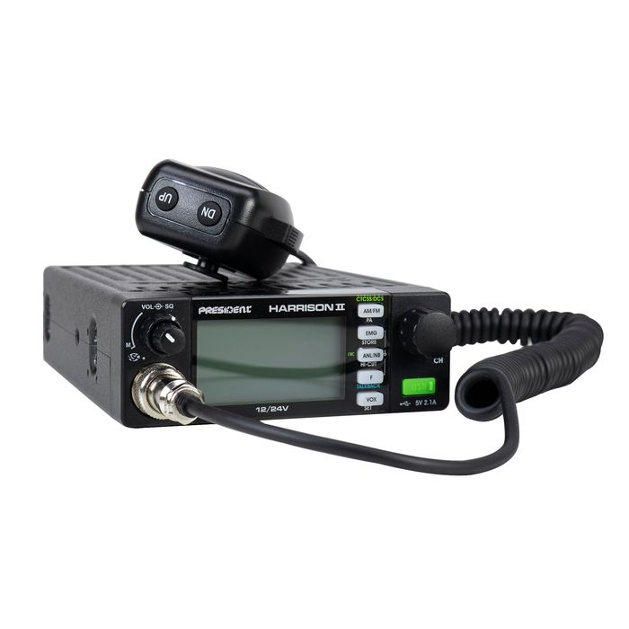 Statie radio CB President HARRISON II ASC AM/FM, VOX, NB, ANL, 12V/24V