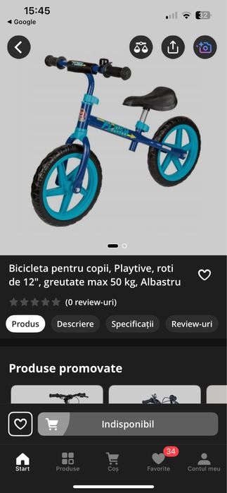 Bicicleta fara pedale
