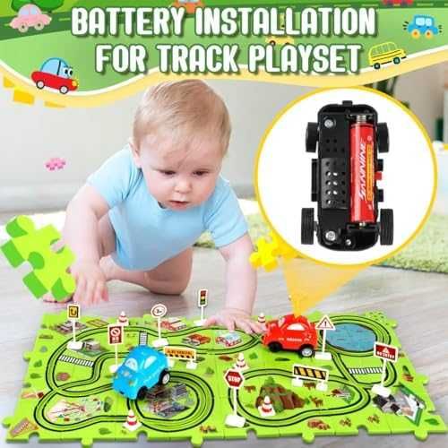 Нова Детска писта пъзел с електрически колички подарък за рожден ден