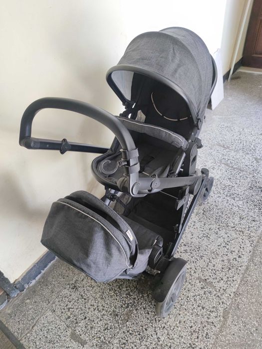 Бебешка количка за породени деца Hauck Duett 3 Melange Charcoal.