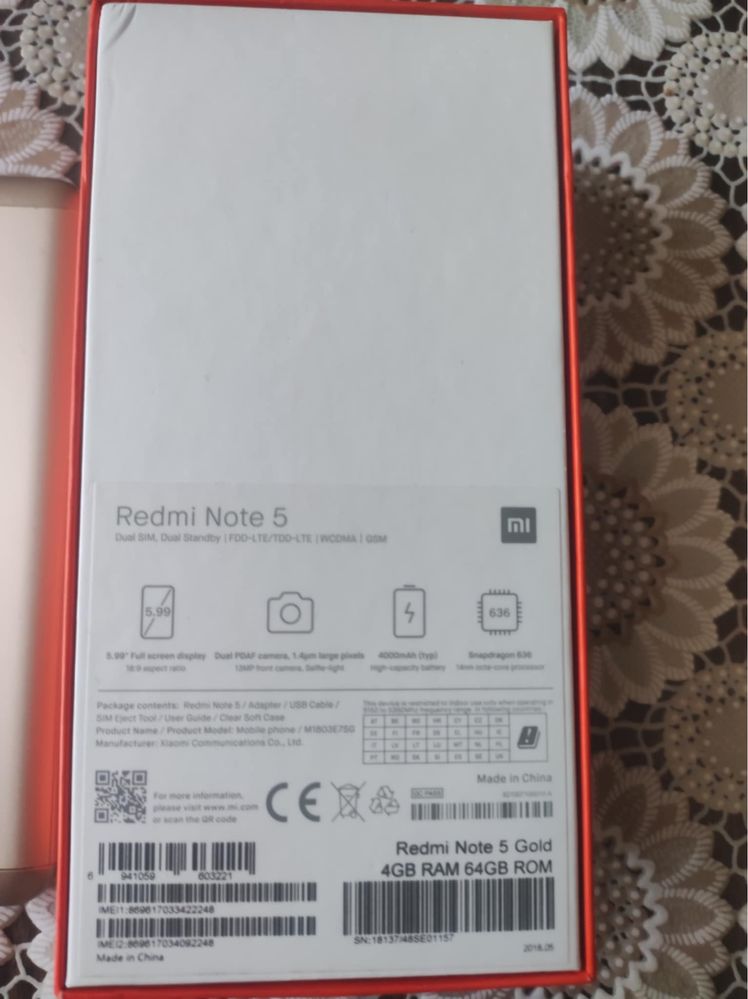 Телефон Xiaomi Redmi note 5