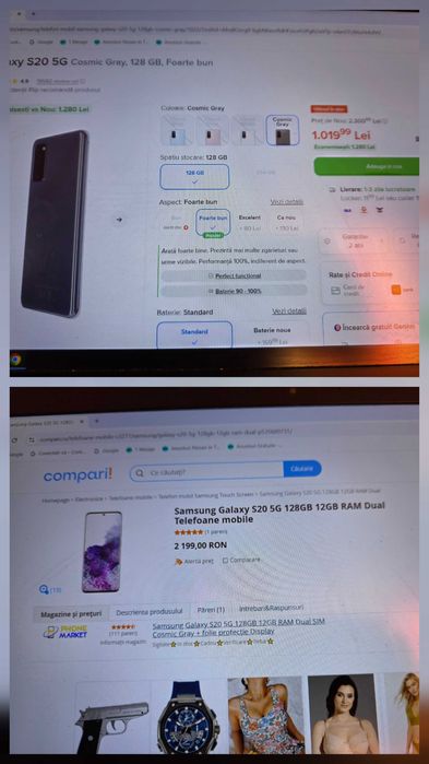 Ocazie !Impecabil.Utiliz putin.Sams.S20 5G, cu 12 Gb RAM ! accesorii