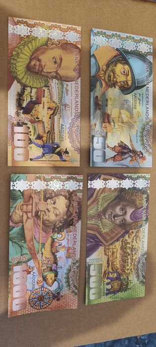 Set 4 bancnote guldeni olanda