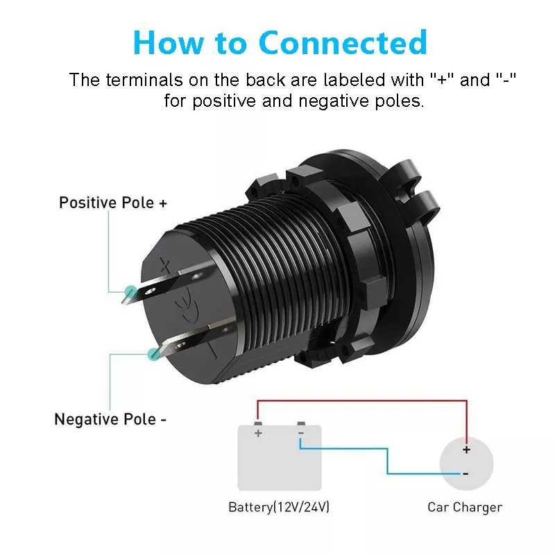 Priza universala Auto Moto dubla incarcare USB QC 3.0 Incarcare Rapida