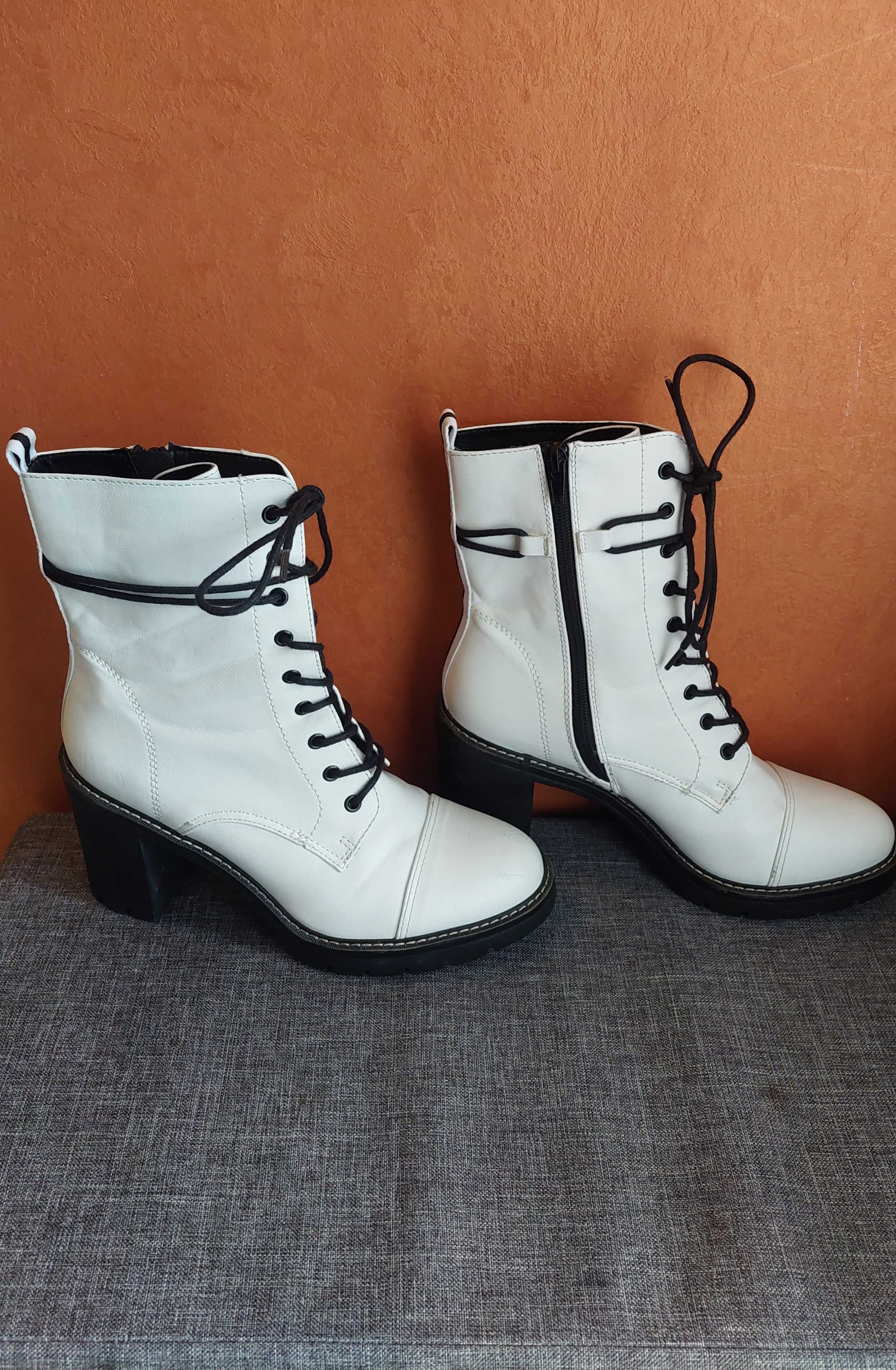 Botine Graceland albe, mărime 40