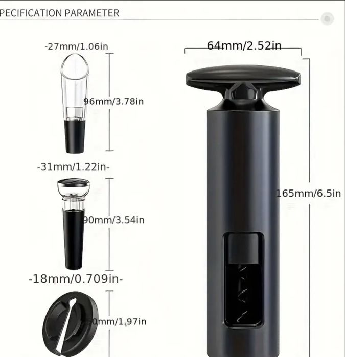Desfacator de sticle de vin Longziming, cu taietor de folie