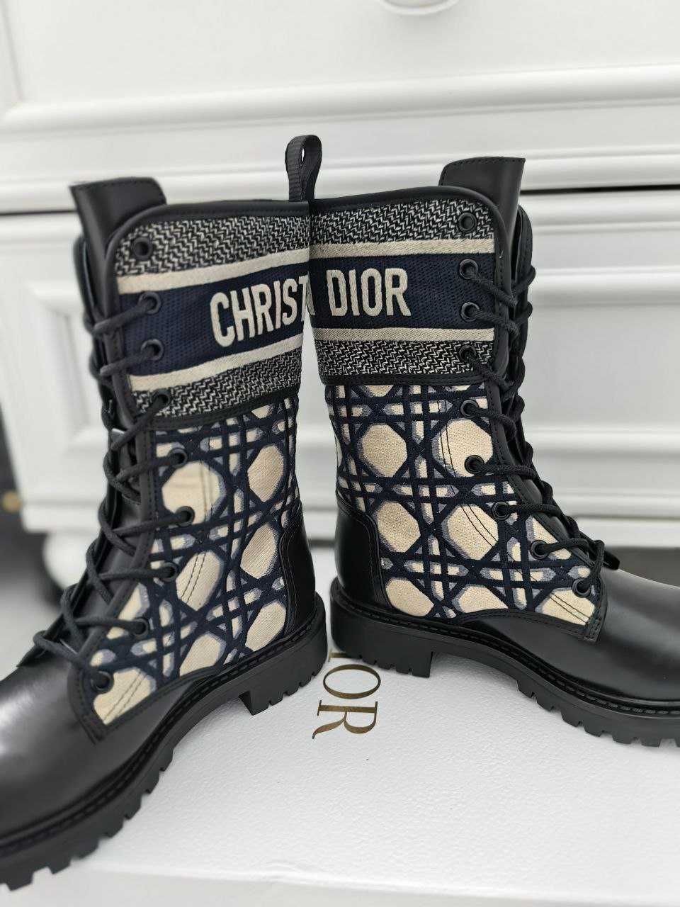 Зимни кожени ботуши DIOR