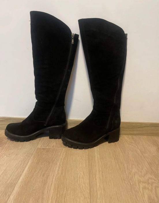 cizme piele intoarsa naturala 36