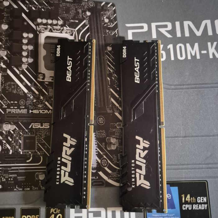 Kit Procesor I5-12400f + Prime h610m- + ram ddr4 32gb kingston furyk