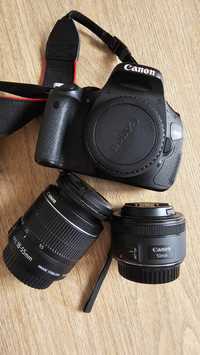 Продаю фотоаппарат canon 600d с двумя объективами 18-55мм и 50 им