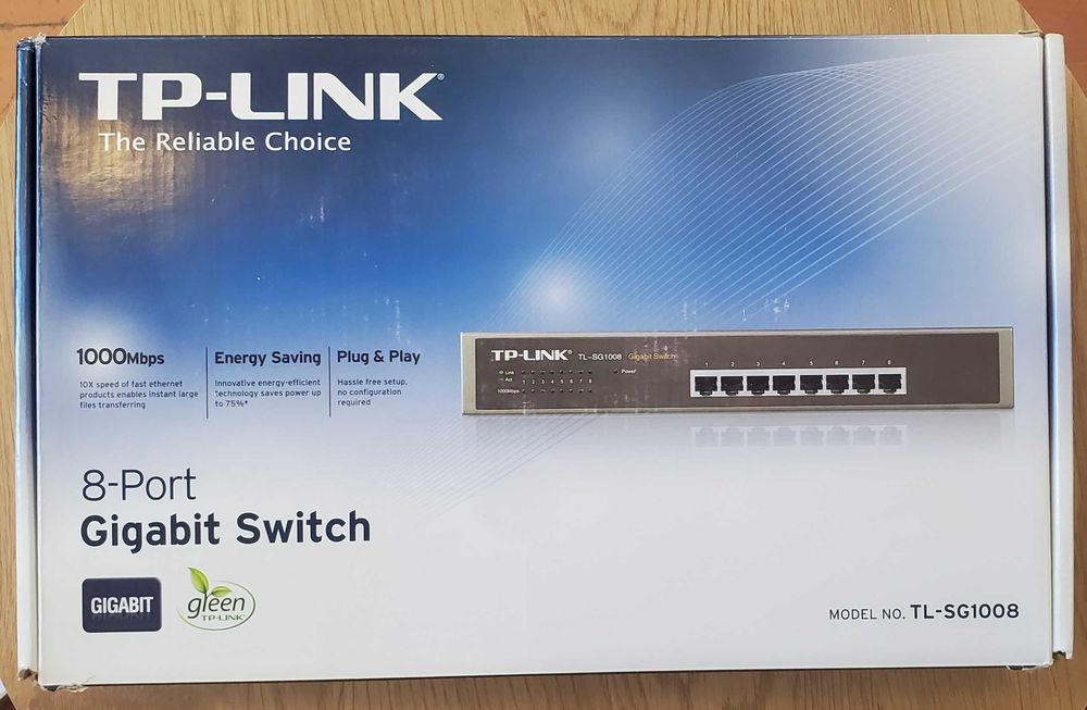 Суич: TP-Link TL-SG1008 - 8-port Gigabit Switch