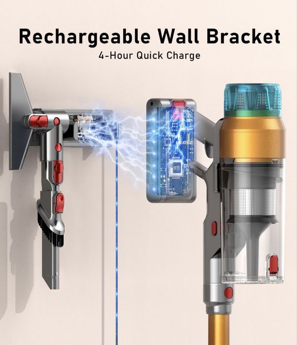 Мощна безкабелна прахосмукачка 600W 55kPa