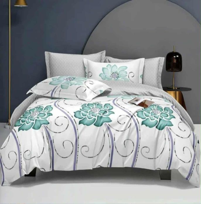 Set Lenjerie Pat Din Bumbac 4 piese set pt Pat Dublu