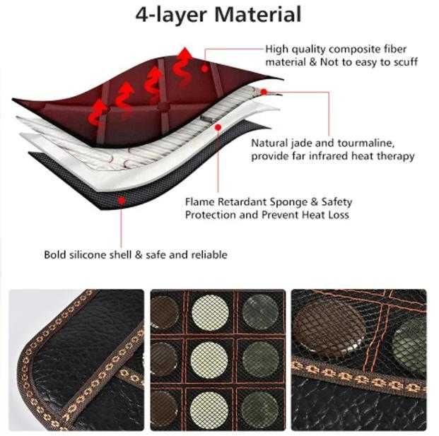 Постелка Легло Масажор Турмалин Нефритена Подложка Нагревателен Масаж