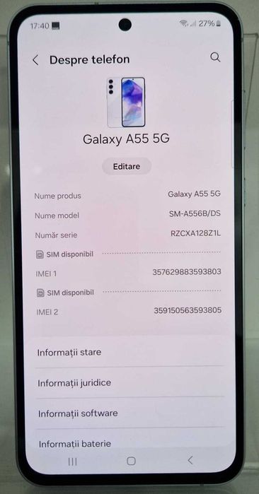 Samsung Galaxy A55 5G (ag50/ b5350) Garantie 2 ani