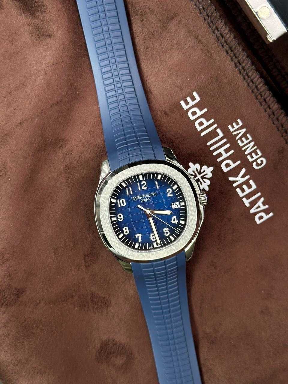 patek philippe aquanaut сребристо/синьо
