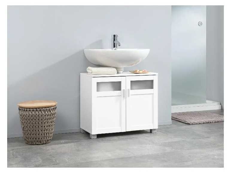 Нов шкаф за баня за под мивка Бял 69 x 59 x 35 cm