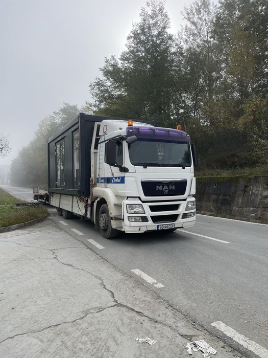 Man mercedes cu macara palfinger (mercedes liebherr basculabil)