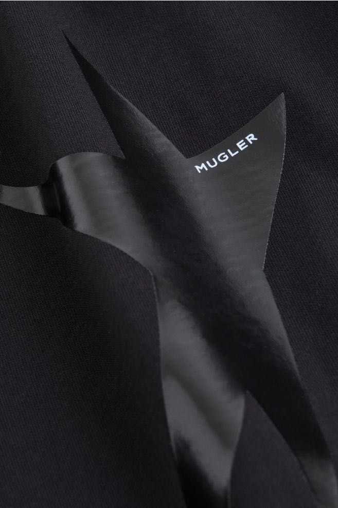 Tricou negru Mugler x HM XL