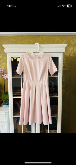 Rochie casual office roz pal ETIC mărime 38