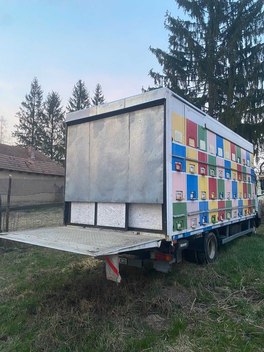 Camion apicol cu 76 stupi, lift, cabină extractie
