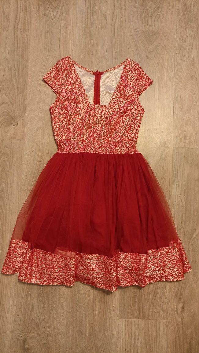 Rochie roșie de ocazie/ Crăciun/ Revelion  măr. M- L