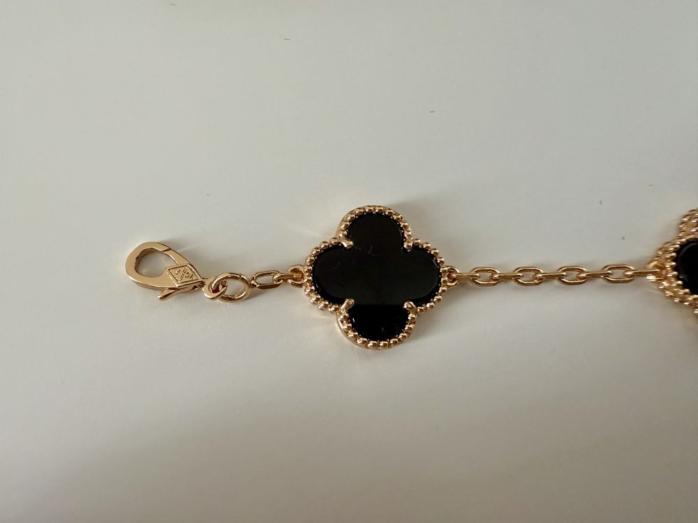 Van Cleef & Arpels Гривна с 18к Златно покритие - Цвят Черен + Кутия