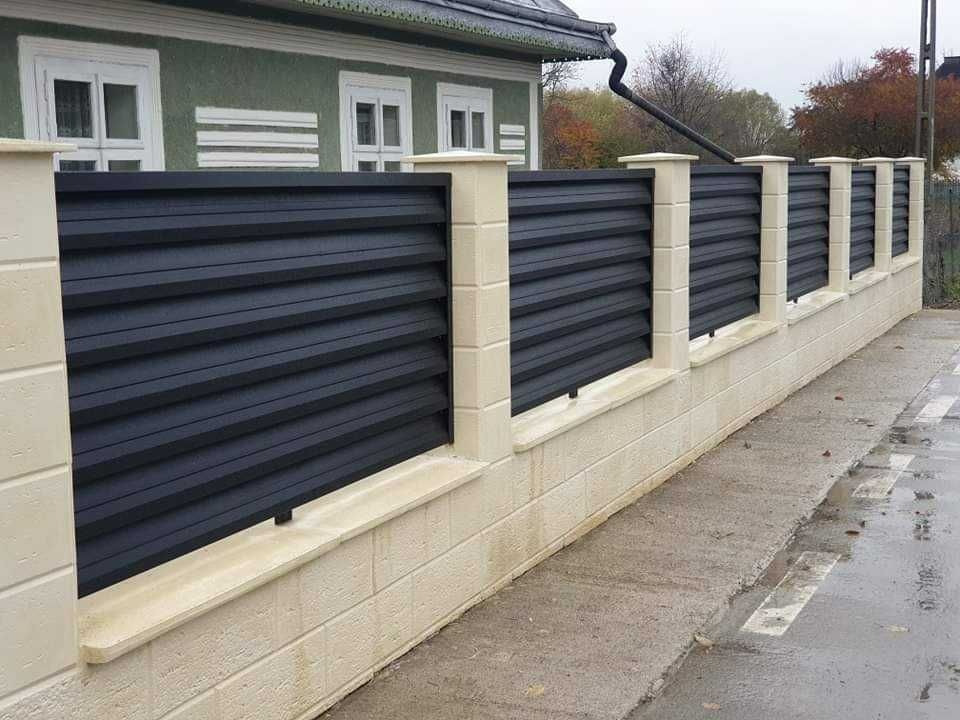 Garduri de diferite modele (panou jaluzele, sipca metalica, tabla BCA)