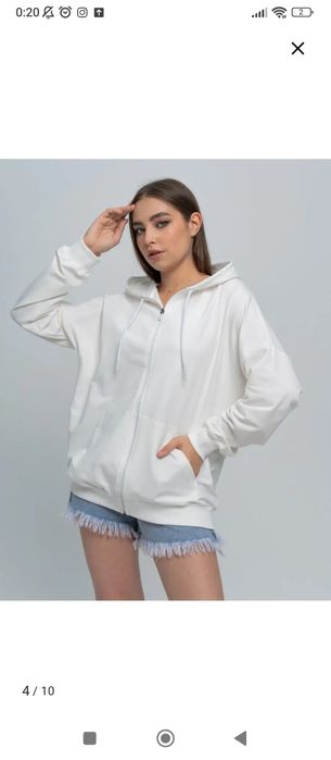 ЗИП ХУДИ белое, новое!!