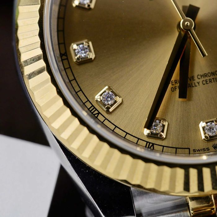 rolex datejust 41mm двуцветен златен циферблат