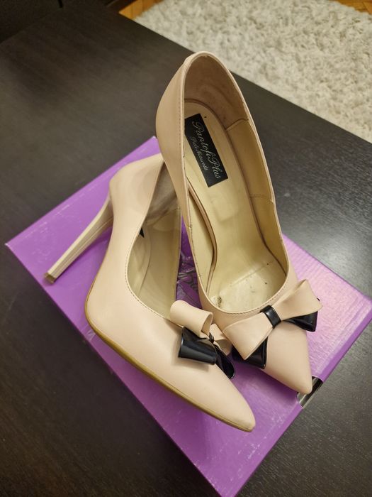Stiletto Piele Naturala 39