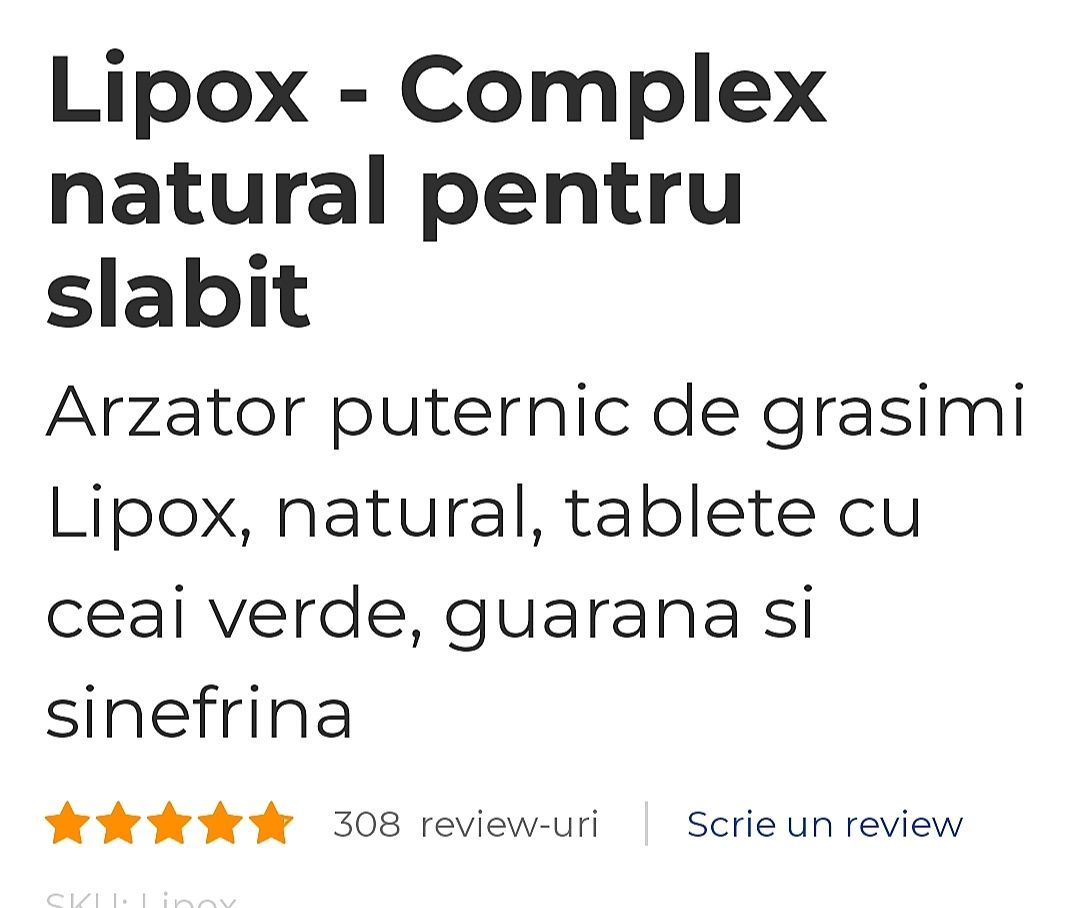 Lipox - arzător de grăsime 135 tablete